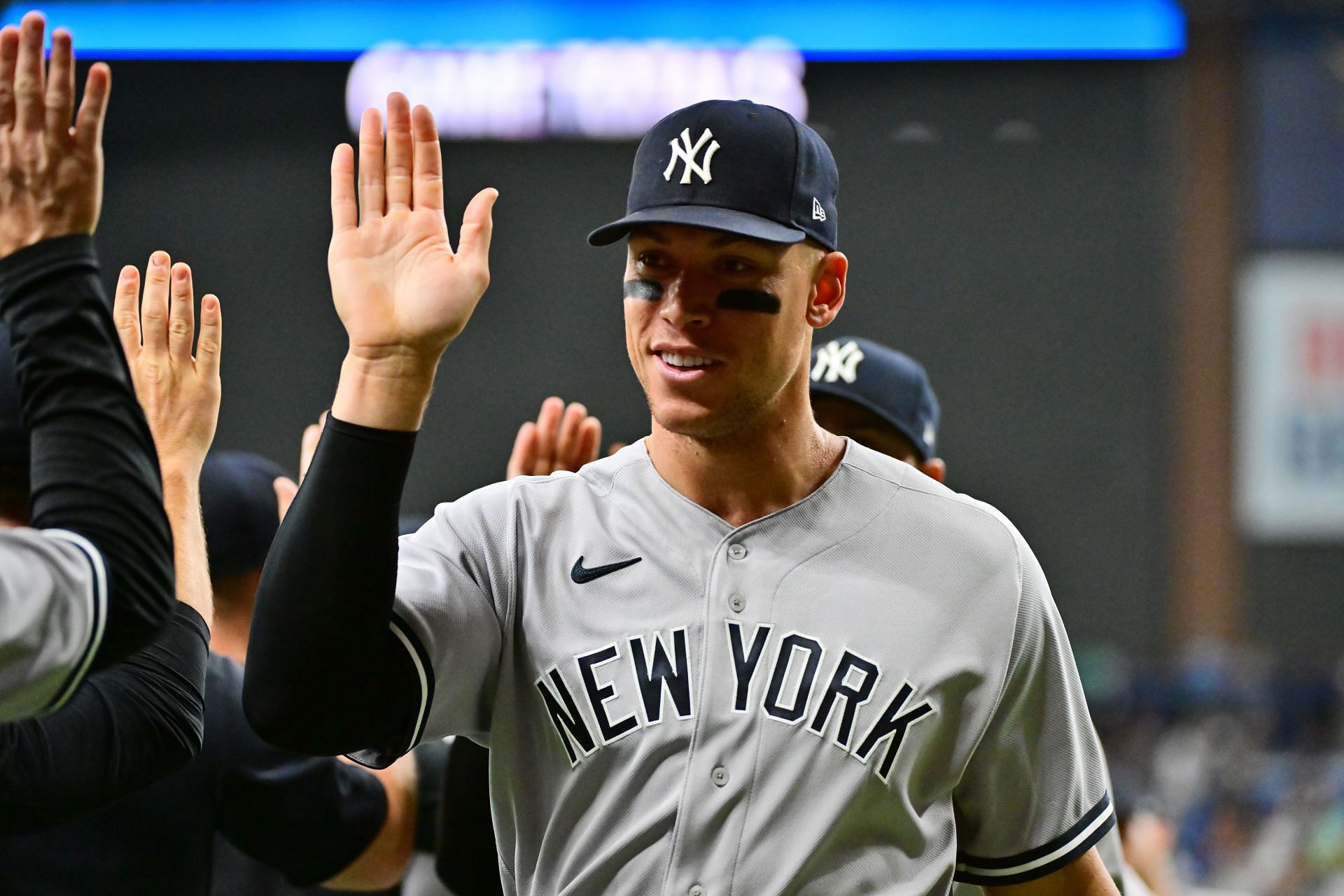 Yankees outfielder Aaron Judge leads the league with 25 home runs this season.